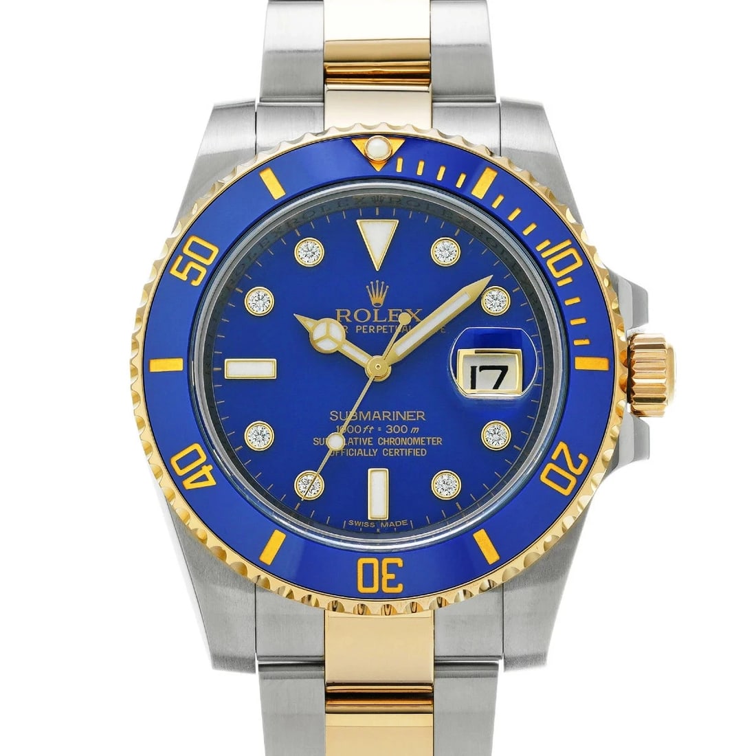 ROLEX SUBMARINER BLUE WATCH: ROLEX Submariner Blue Watch Brand: ROLEX Type: N/A Material: Band Material Stainless, Case Material Sapphire Crystal Color: Band Color Blue Size: Band Size none, Case Size 40×40mm 
