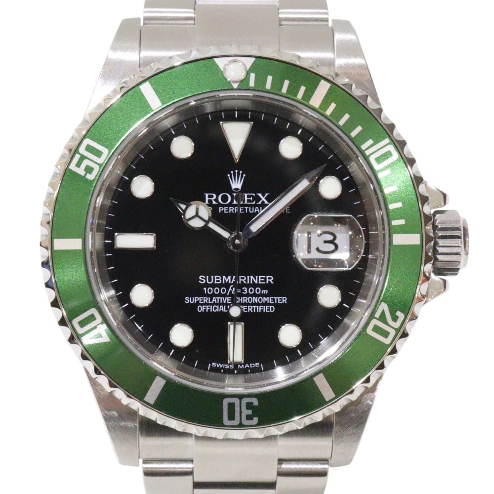 ROLEX SUBMARINER BLACK WATCH: ROLEX Submariner Black Watch Brand: ROLEX Type: Wristwatch Material: Band Material Stainless Steel/Stainless Steel, Case Material NA Color: Band Color Black Size: Band Size 18.5cm, Case Size