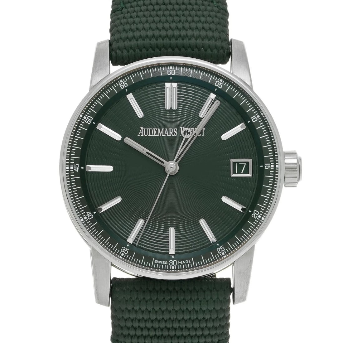 AUDEMARS PIGUET WATCH: AUDEMARS PIGUET Watch Brand: AUDEMARS PIGUET Type: N/A Material: Band Material Stainless, Case Material Sapphire Crystal Color: Band Color Green Size: Band Size none, Case Size 41×41mm 