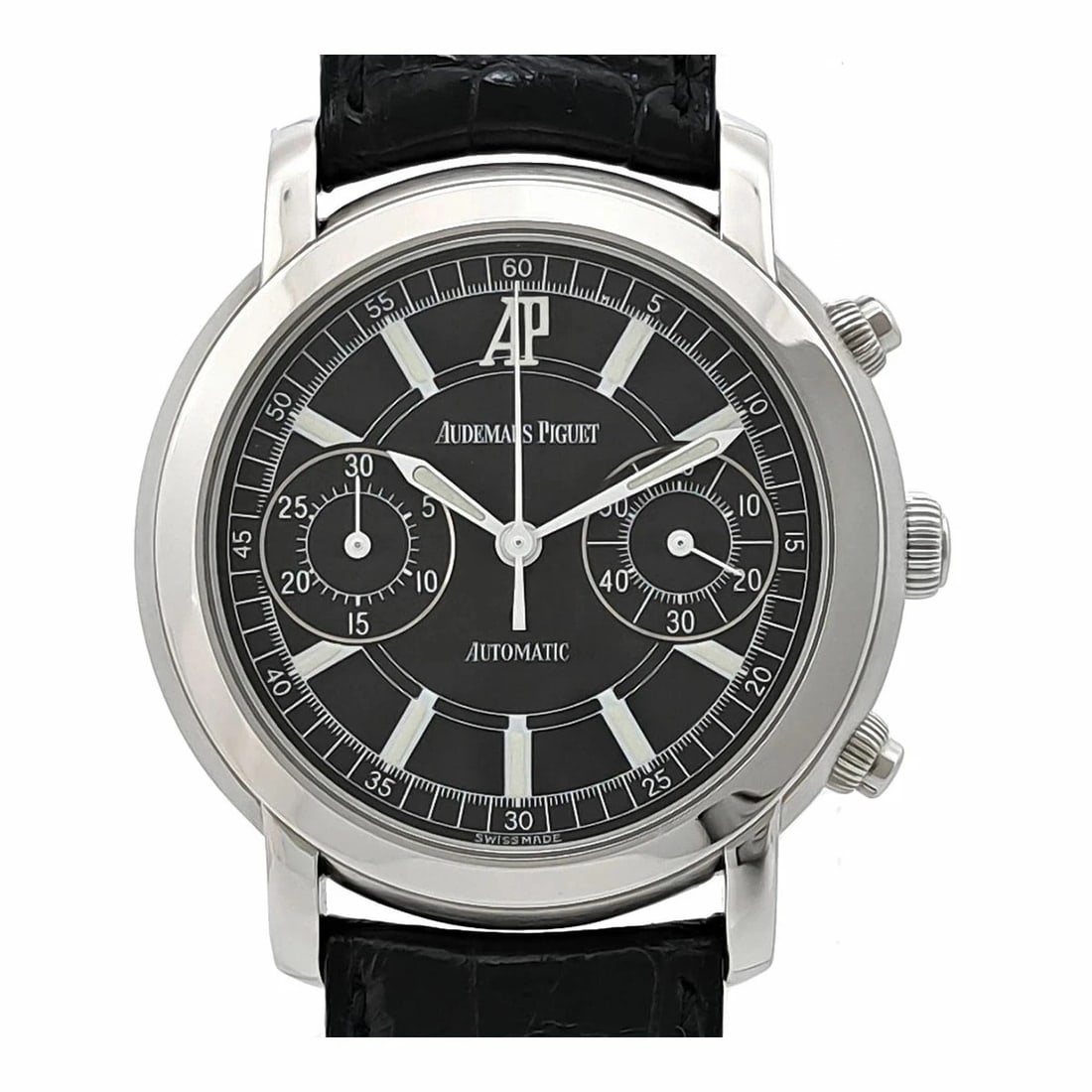 AUDEMARS PIGUET WATCH: AUDEMARS PIGUET Watch Brand: AUDEMARS PIGUET Type: N/A Material: Band Material Stainless Steel, Case Material N/A Color: Band Color Black Size: Band Size none, Case Size 39mm Accessories: