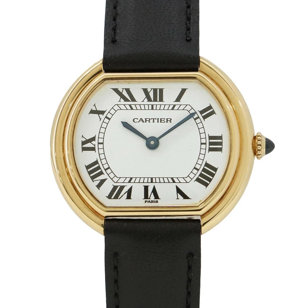 CARTIER WHITE WATCH: CARTIER White Watch Brand: CARTIER Type: N/A Material: Band Material K18Yg/Leather, Case Material N/A Color: Band Color White Size: Band Size 16.5cm, Case Size 32mm Accessories: None