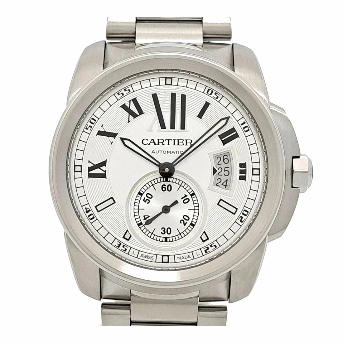 CARTIER CALIBRE SILVER WATCH (1 of 3)
