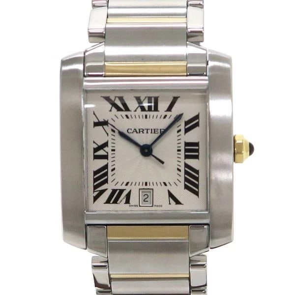 CARTIER TANK FRANÇAISE WATCH: CARTIER Tank Française Watch Brand: CARTIER Type: Wristwatch Material: Band Material Ss Stainless Steel / Yg Yellow Gold, Case Material NA Color: Band Color NA Size: Band Size 19cm, Case Size 32m