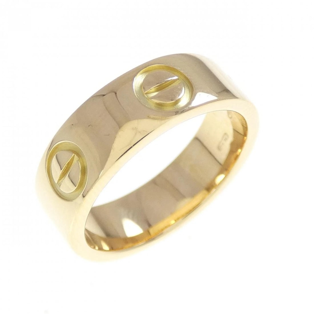CARTIER LOVE RING: Cartier Love Ring Brand: Cartier Type: Ring Material: 750 Yellow Gold, Color: yellow gold Size: 5 (US size) Accessories: None Accessories Notice: When purchasing pre-owned goods, please re