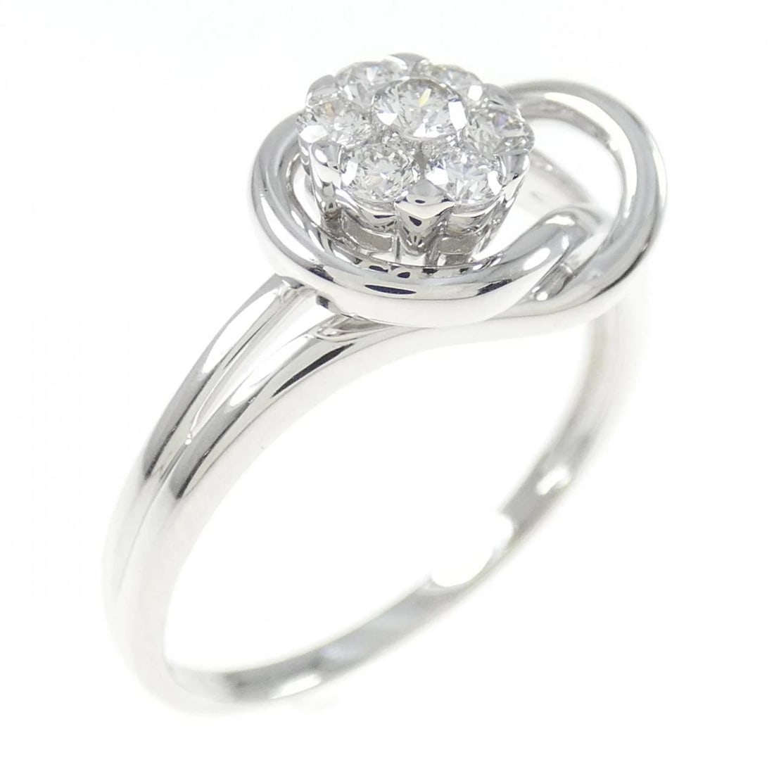 K18WG DIAMOND RING: K18WG Diamond Ring Brand: Unbranded Type: Ring Material: K18 White Gold, Main Stone/Creation natural Color: White Gold Size: 8.5 US Accessories: None Accessories Notice: When purchasing