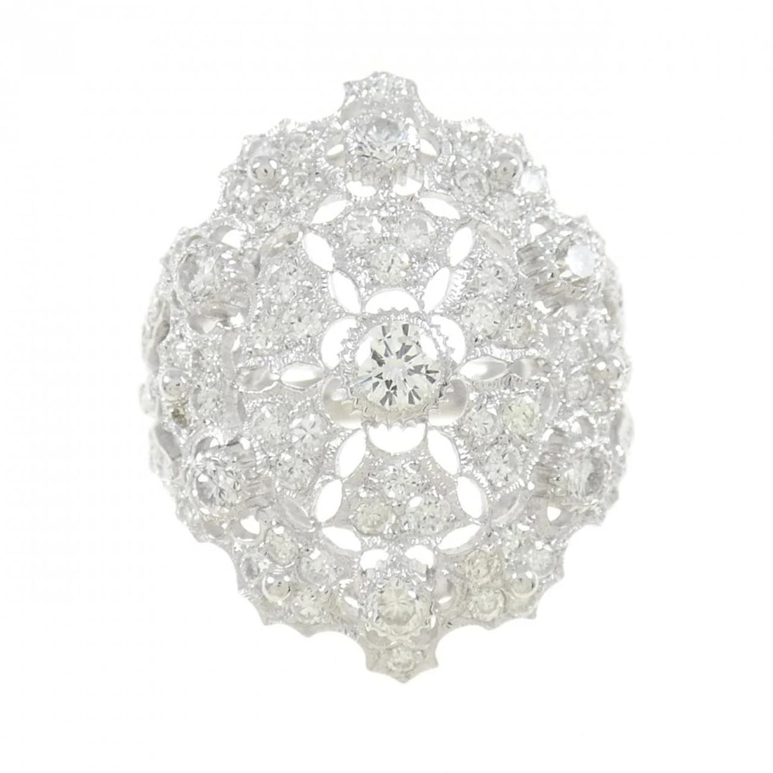 K18WG DIAMOND RING - 2