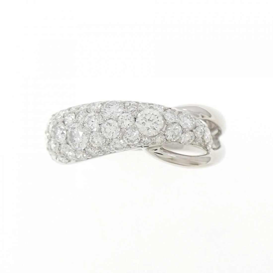 K18WG PAVE DIAMOND RING - 2