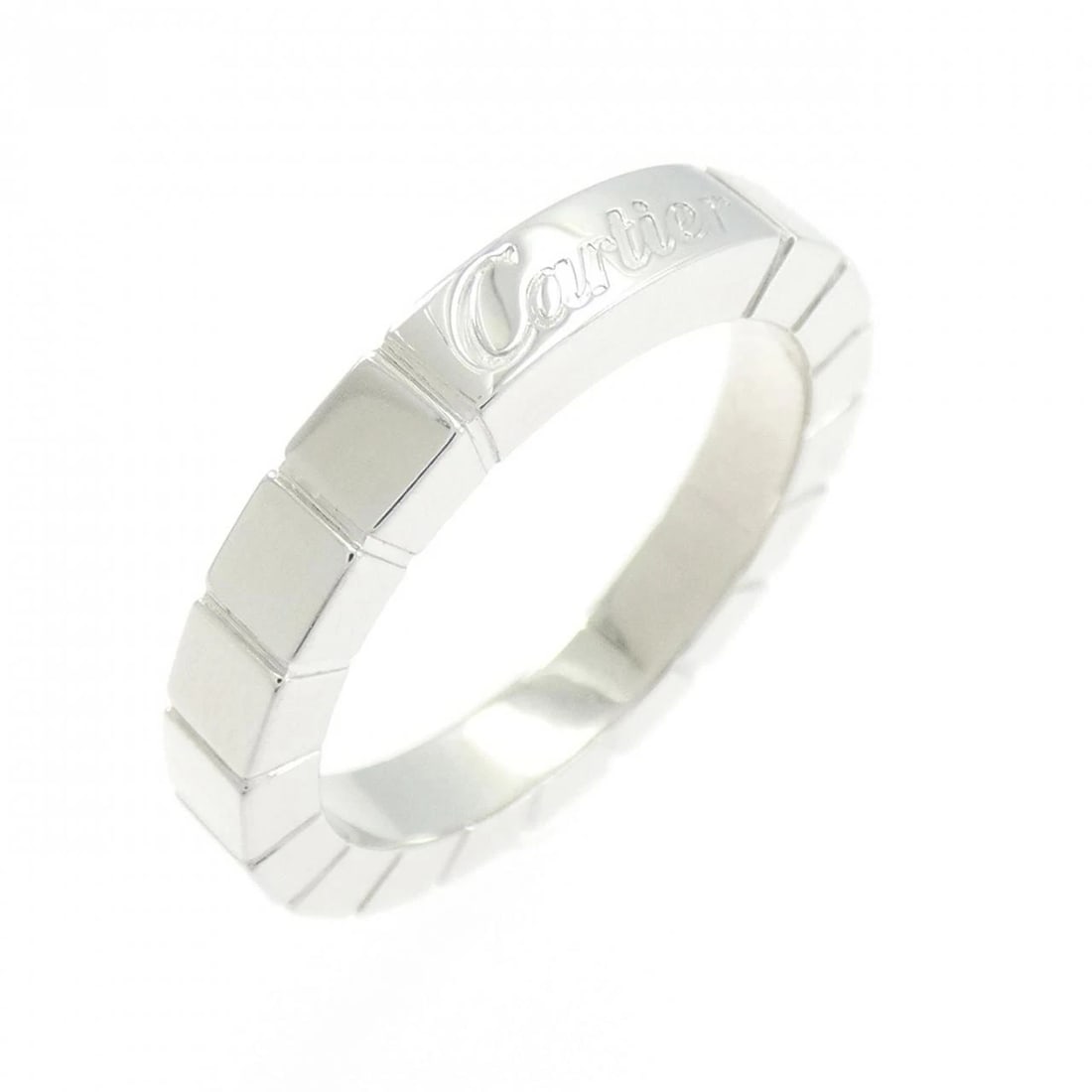 CARTIER LANIER RING: Cartier Lanier Ring Brand: CARTIER Type: Ring Material: 750 white gold, Color: White Size: US 4 Accessories: None Accessories Notice: When purchasing pre-owned goods, please refer to the