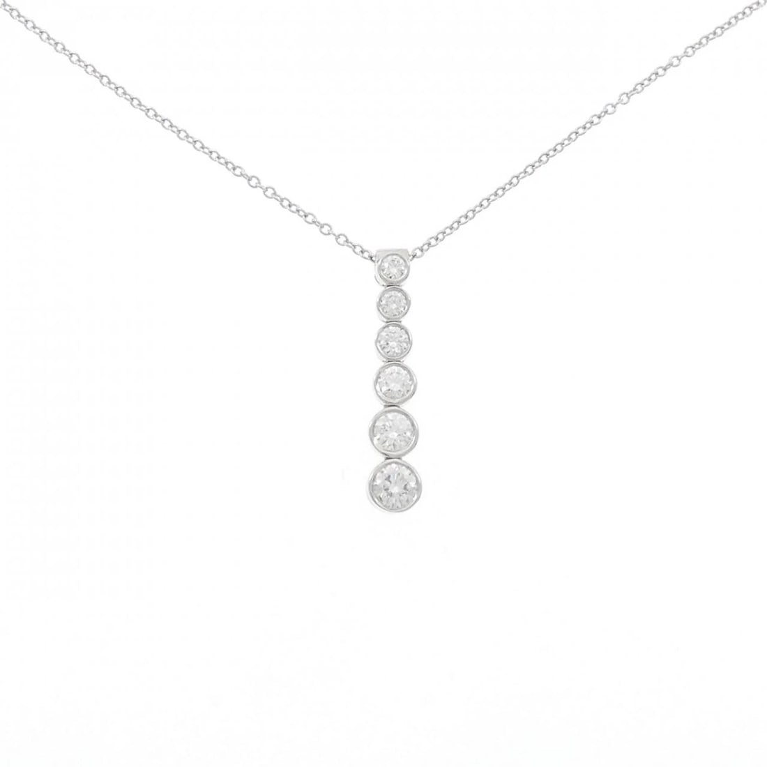 TIFFANY JAZZ GRADUATED DROP NECKLACE: Tiffany Jazz Graduated Drop Necklace Brand: Tiffany Type: Necklace Material: Platinum, Main Stone/Creation Natural Color: Platinum Size: ActualSize Pendant top H x W: 22.7mmx4.6mm Chain Max.