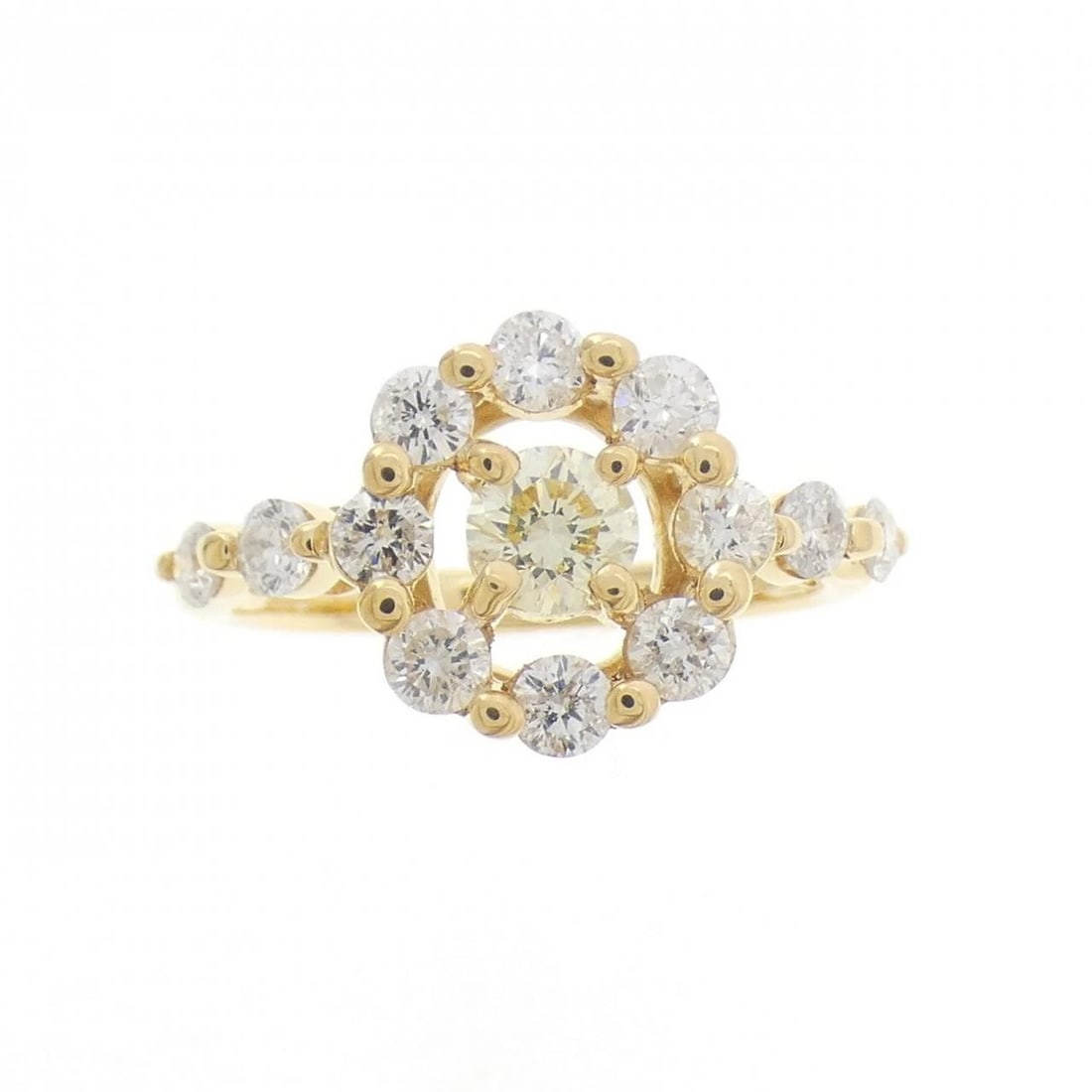 K18YG DIAMOND RING - 2