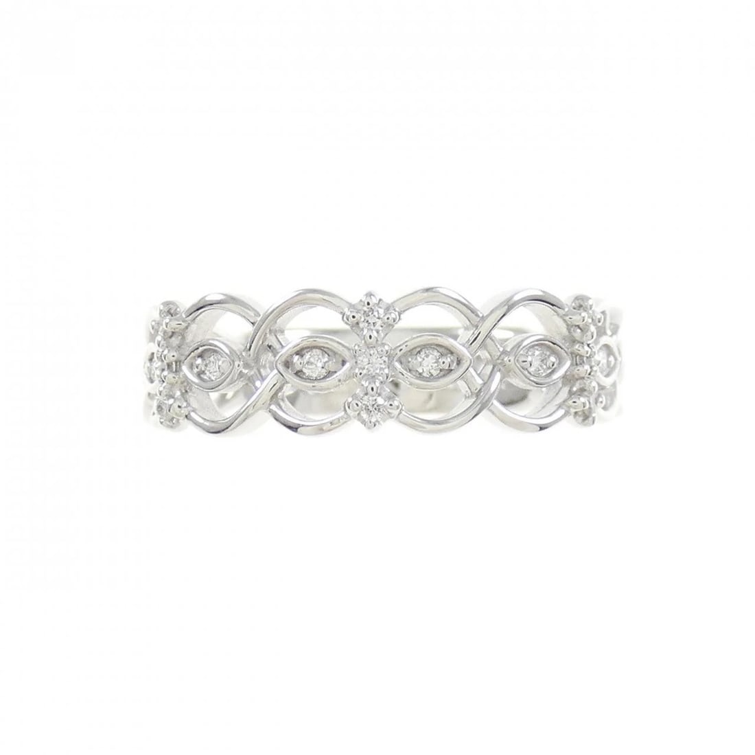 K18WG DIAMOND RING - 2
