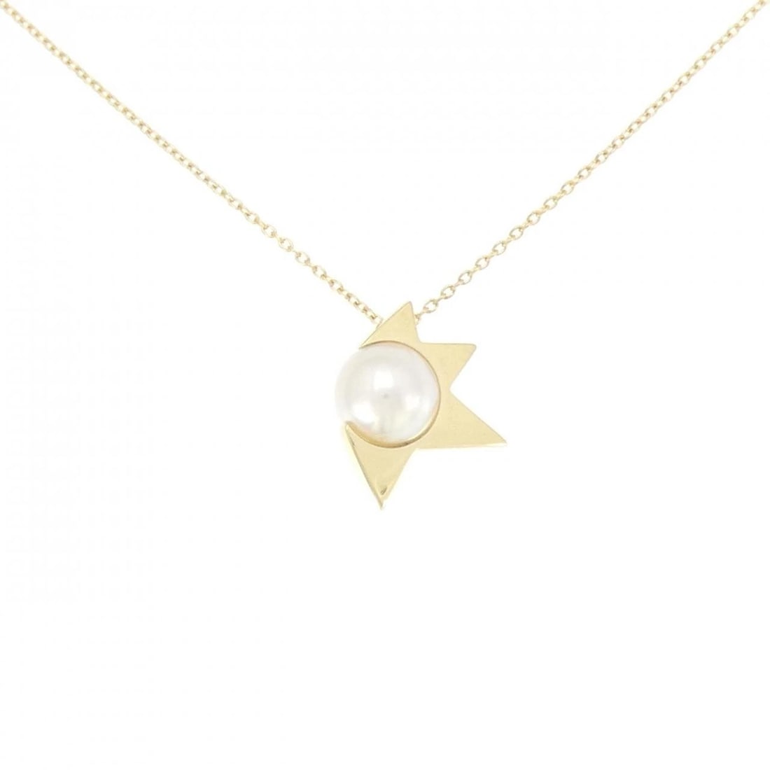 TASAKI COMET NECKLACE: TASAKI Comet Necklace Brand: TASAKI Type: Necklace Material: 750 Yellow Gold K18 Yellow Gold, Main Stone/Creation Akoya Pearl Color: Yellow Gold Yellow Gold Size: ActualSize Pendant top H x W:
