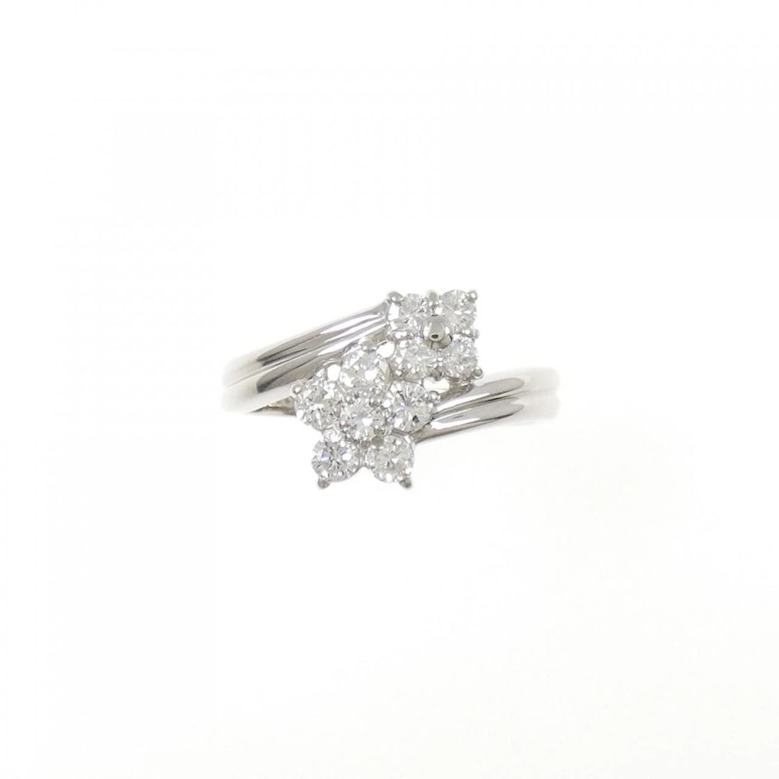 PT900 FLOWER DIAMOND RING - 2