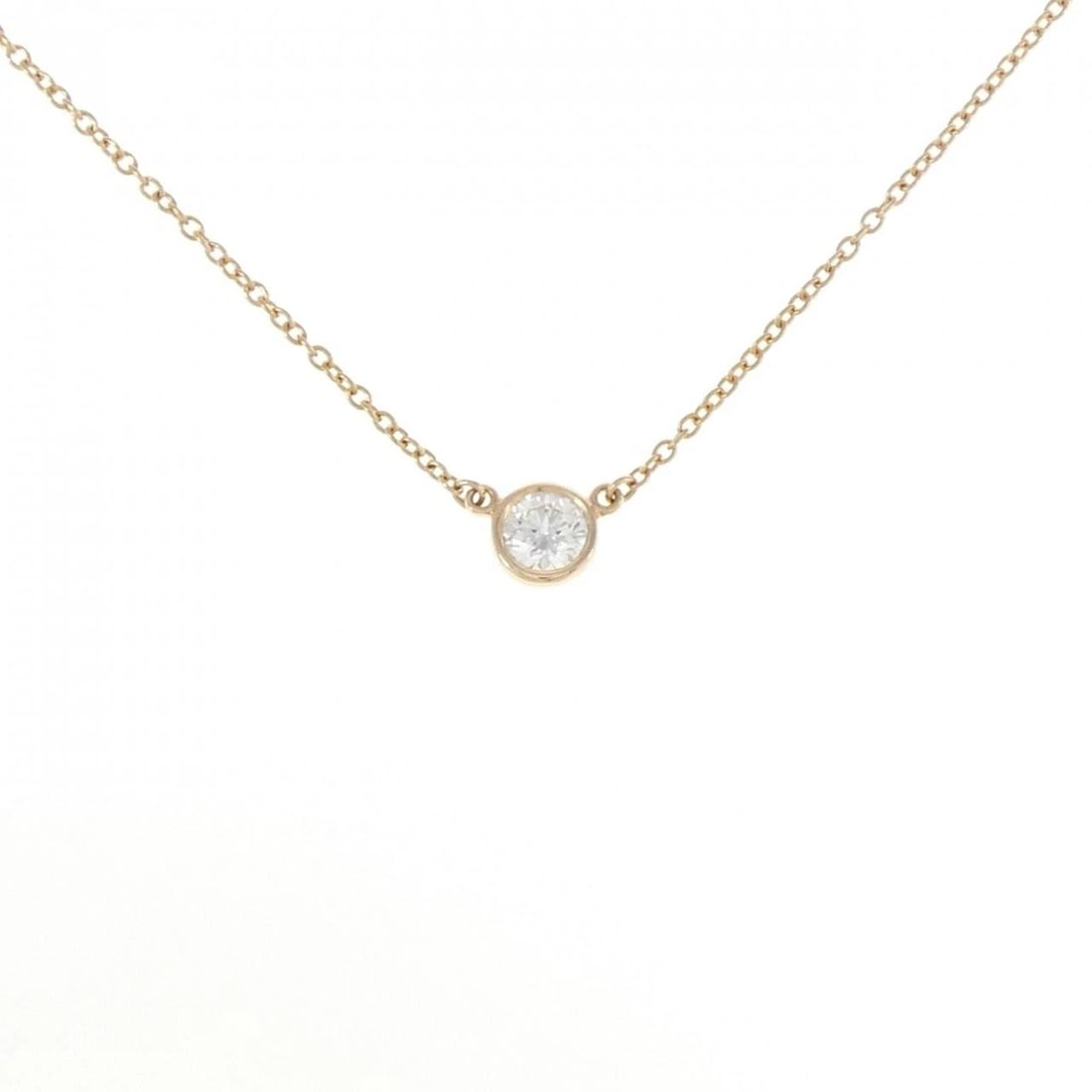 TIFFANY & CO. BY THE YARD NECKLACE: Tiffany & Co. By the Yard Necklace Brand: Tiffany Type: Necklace Material: 750 Pink Gold, Main Stone/Creation Natural Color: Pink Gold Size: ActualSize Diameter: 5.0mm Chain Max. W: 1.1mm 