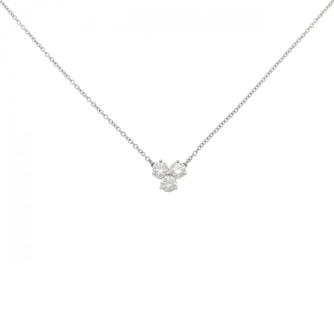 TIFFANY & CO. ARIA NECKLACE: Tiffany & Co. Aria Necklace Brand: Tiffany Type: Necklace Material: Platinum 950, Color: White Size: 41cmActualSize Pendant top H x W: 6.8mmx7.3mm Chain Max. W: 1.0mm Accessories: None