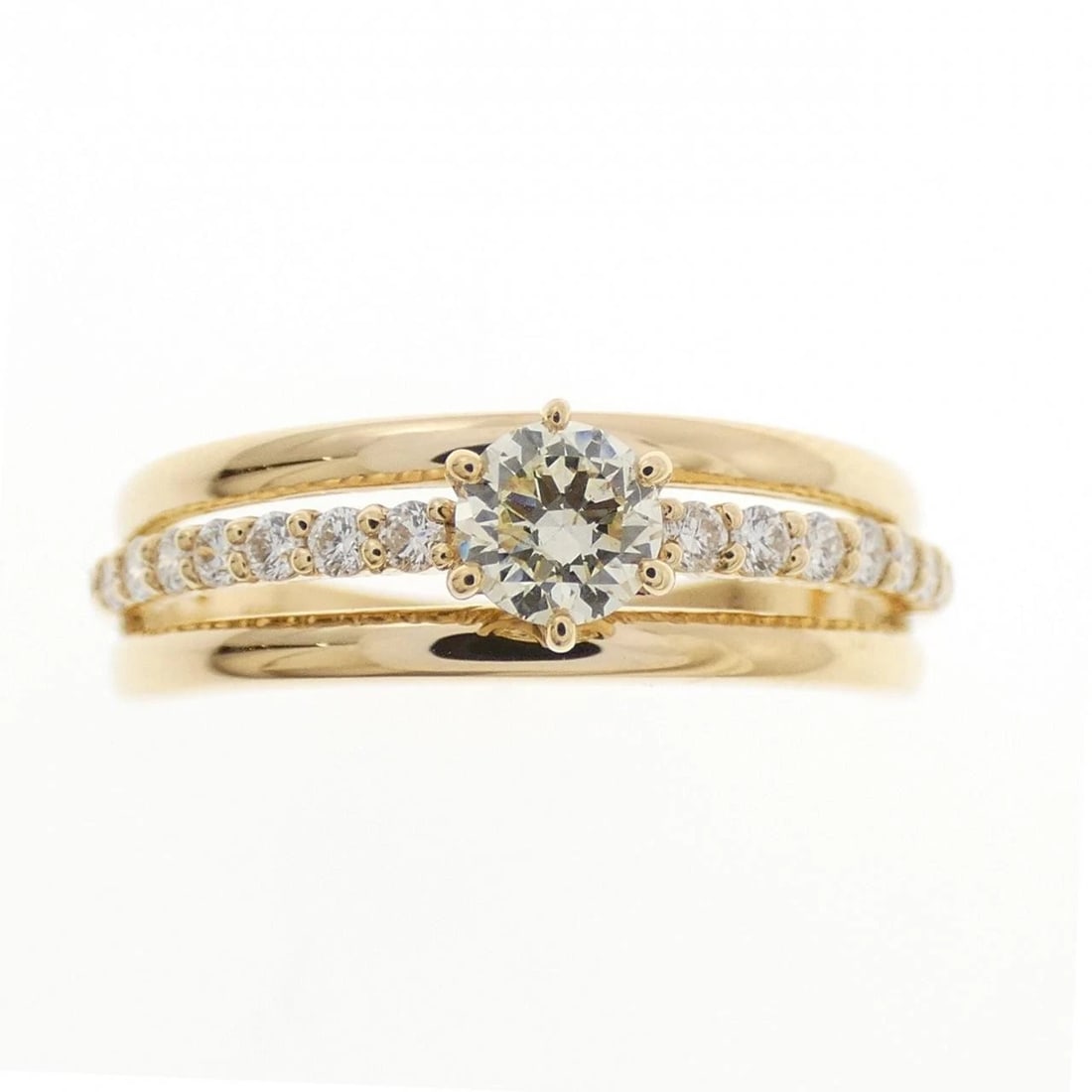 K18YG DIAMOND RING - 2