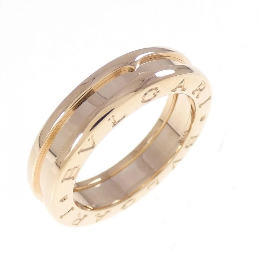 BVLGARI B.ZERO1 1 BAND RING: BVLGARI B.zero1 1 Band Ring Brand: BVLGARI Type: Ring Material: 750 Pink Gold, Color: Pink Gold Size: 5.5US US Accessories: None Accessories Notice: When purchasing pre-owned goods, please