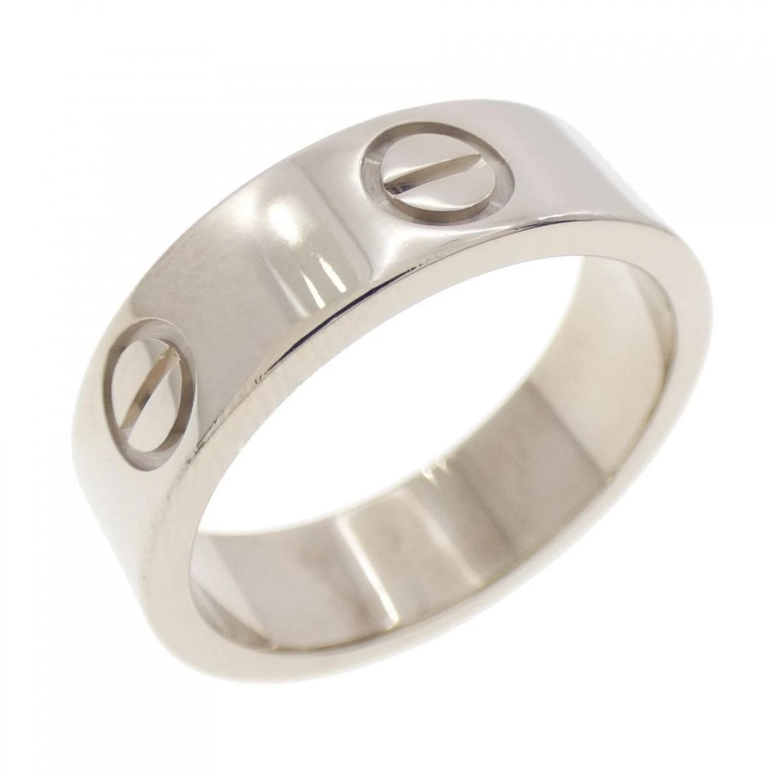 CARTIER LOVE RING: Cartier Love Ring Brand: Cartier Type: Ring Material: 750 White Gold, Color: White Gold Size: 5.5 -6 US US Accessories: None Accessories Notice: When purchasing pre-owned goods, please ref