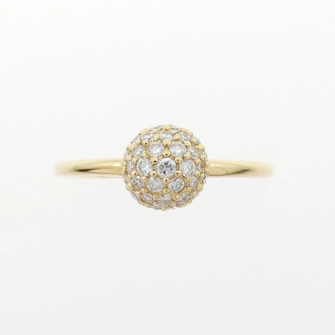 K18YG PAVE DIAMOND RING - 2