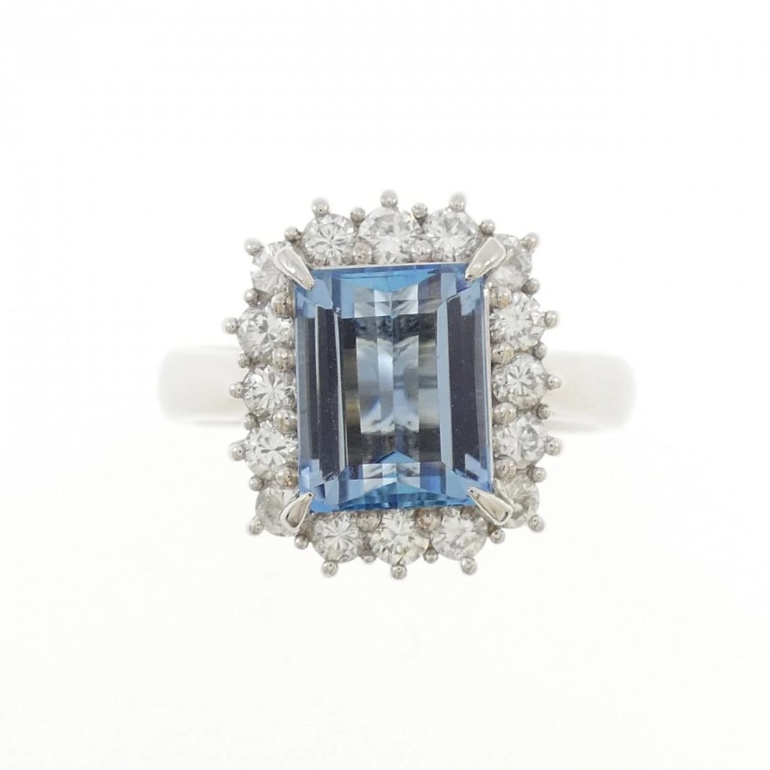 PT900 AQUAMARINE RING - 2