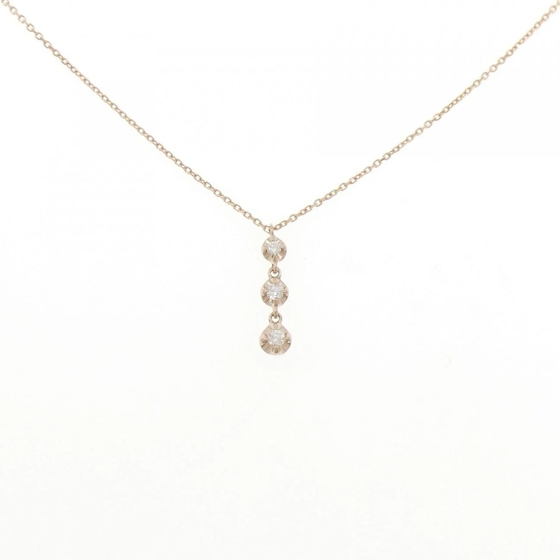 VENDOME DIAMOND NECKLACE: VENDOME Diamond Necklace Brand: VENDOME Type: Necklace Material: K18 Pink Gold, Main Stone/Creation Natural Color: Pink Gold Size: 40cmActualSize Pendant top H x W: 17.3mmx4.2mm Chain Max. W: