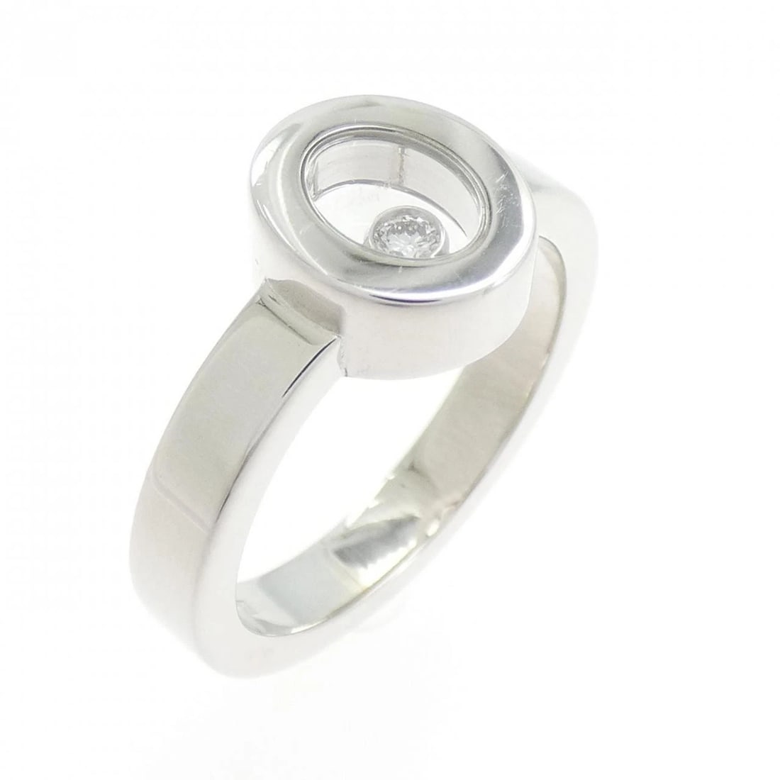CHOPARD DIAMOND RING: Chopard Diamond Ring Brand: Chopard Type: Ring Material: 750 White Gold, Main Stone/Creation Natural Color: White Size: 7-7.5 (US size) Accessories: None Accessories Notice: When purchasing