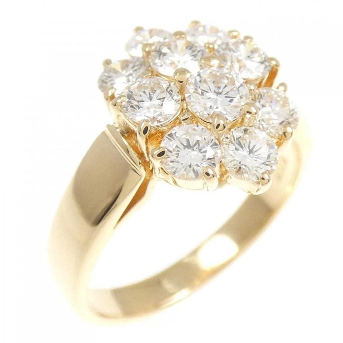 K18YG DIAMOND RING: K18YG Diamond Ring Brand: Unbranded Type: Ring Material: K18 Yellow Gold, Main Stone/Creation Natural Color: Yellow Gold Size: 7 ( US size) Accessories: None Accessories Notice: When