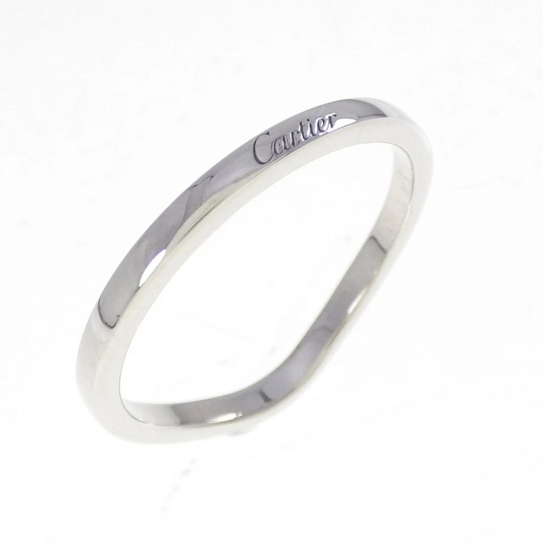 CARTIER BALLERINA RING: Cartier ballerina Ring Brand: Cartier Type: Ring Material: Platinum 950, Color: White Size: 7.5-8 (US size) Accessories: None Accessories Notice: When purchasing pre-owned goods, please refer