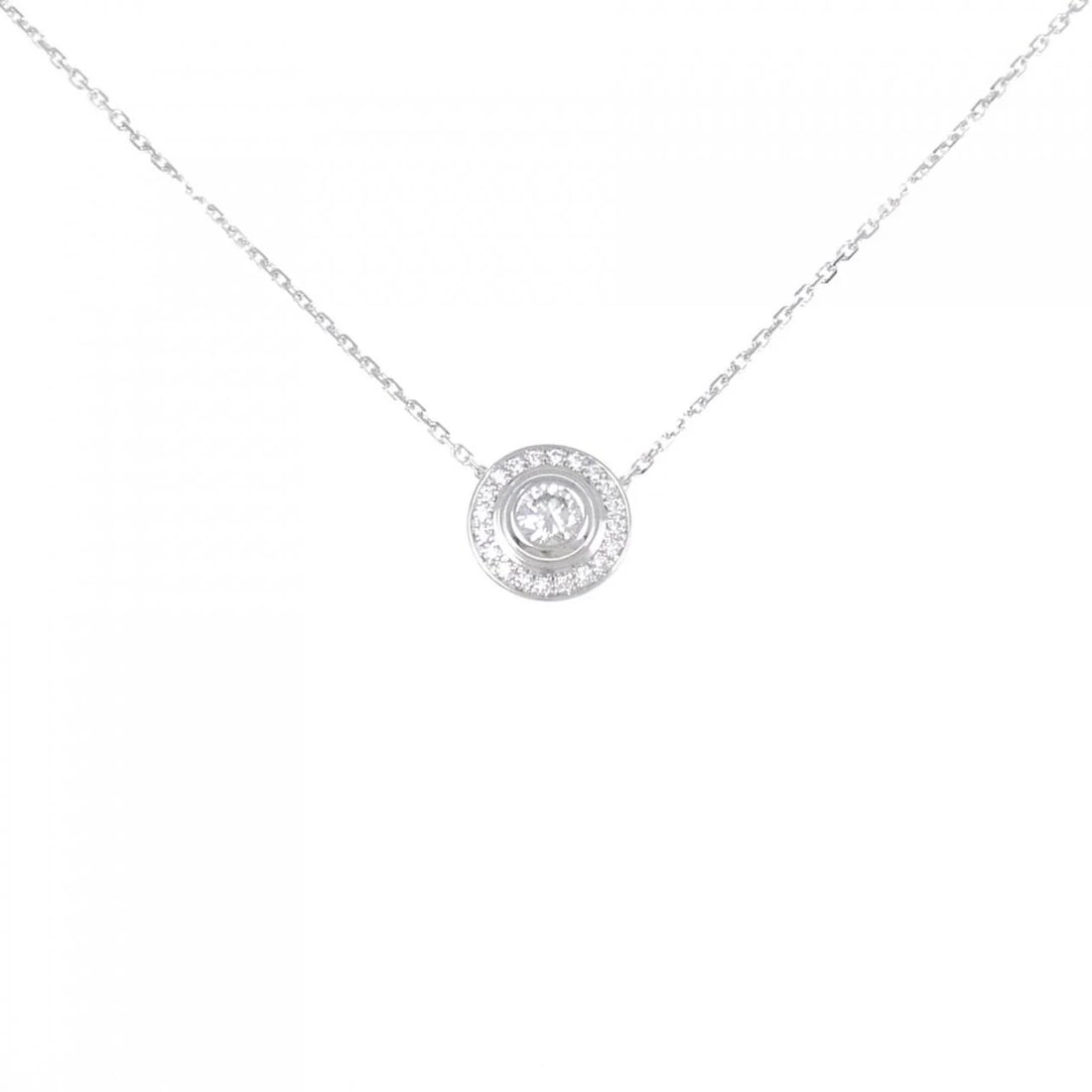 CARTIER D'AMOUR NECKLACE: Cartier d'Amour Necklace Brand: Cartier Type: Necklace Material: 750 White Gold, Main Stone/Creation Natural Color: White Size: 38 41cmActualSize Diameter: 8.9mm Chain Max. W: 0.9mm 