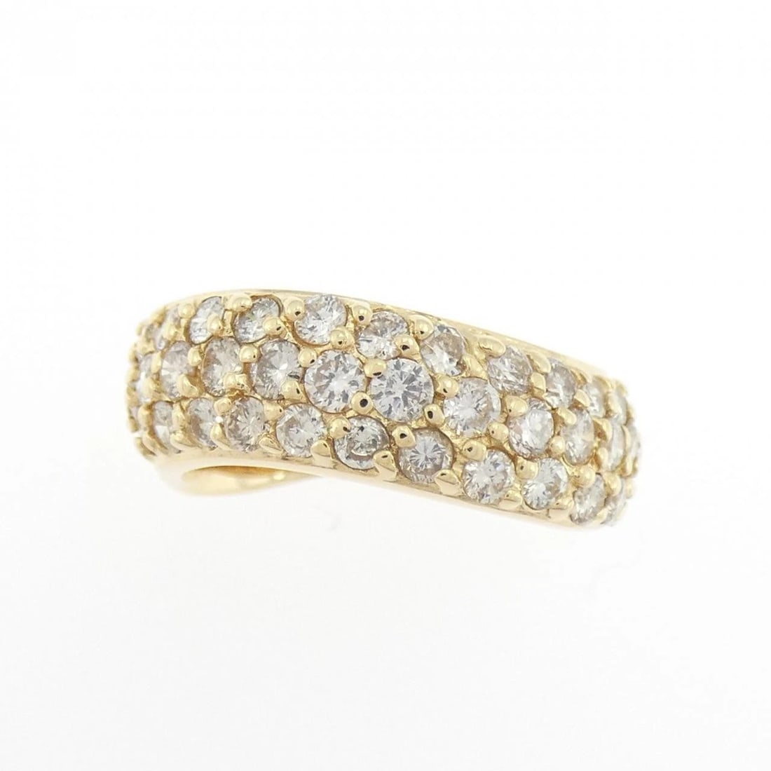 K18YG PAVE DIAMOND RING - 2
