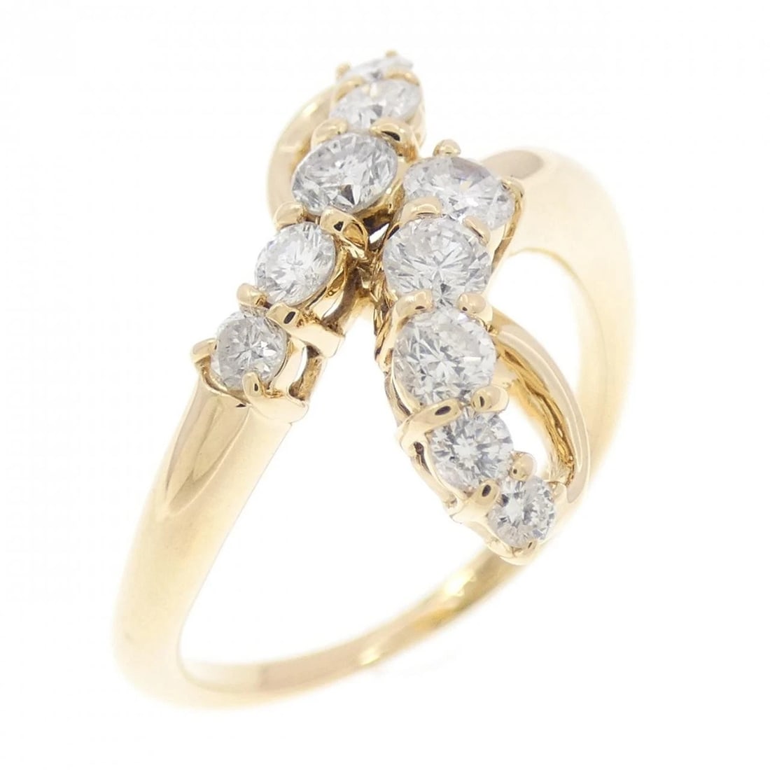 K18YG DIAMOND RING: K18YG Diamond Ring Brand: Unbranded Type: Ring Material: K18 Yellow Gold, Main Stone/Creation natural Color: Yellow Gold Size: 5 US Accessories: None Accessories Notice: When purchasing