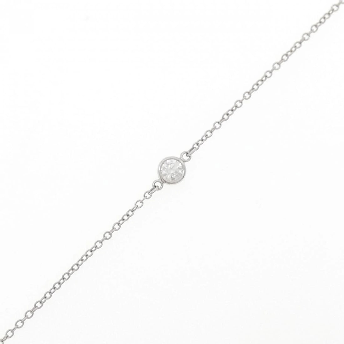 TIFFANY & CO. BY THE YARD BRACELET: Tiffany & Co. By the Yard Bracelet Brand: Tiffany Type: Bracelet Material: Platinum 950, Main Stone/Creation Natural Color: White Size: 19cmActualSize Diameter: 3.8mm Accessories: None