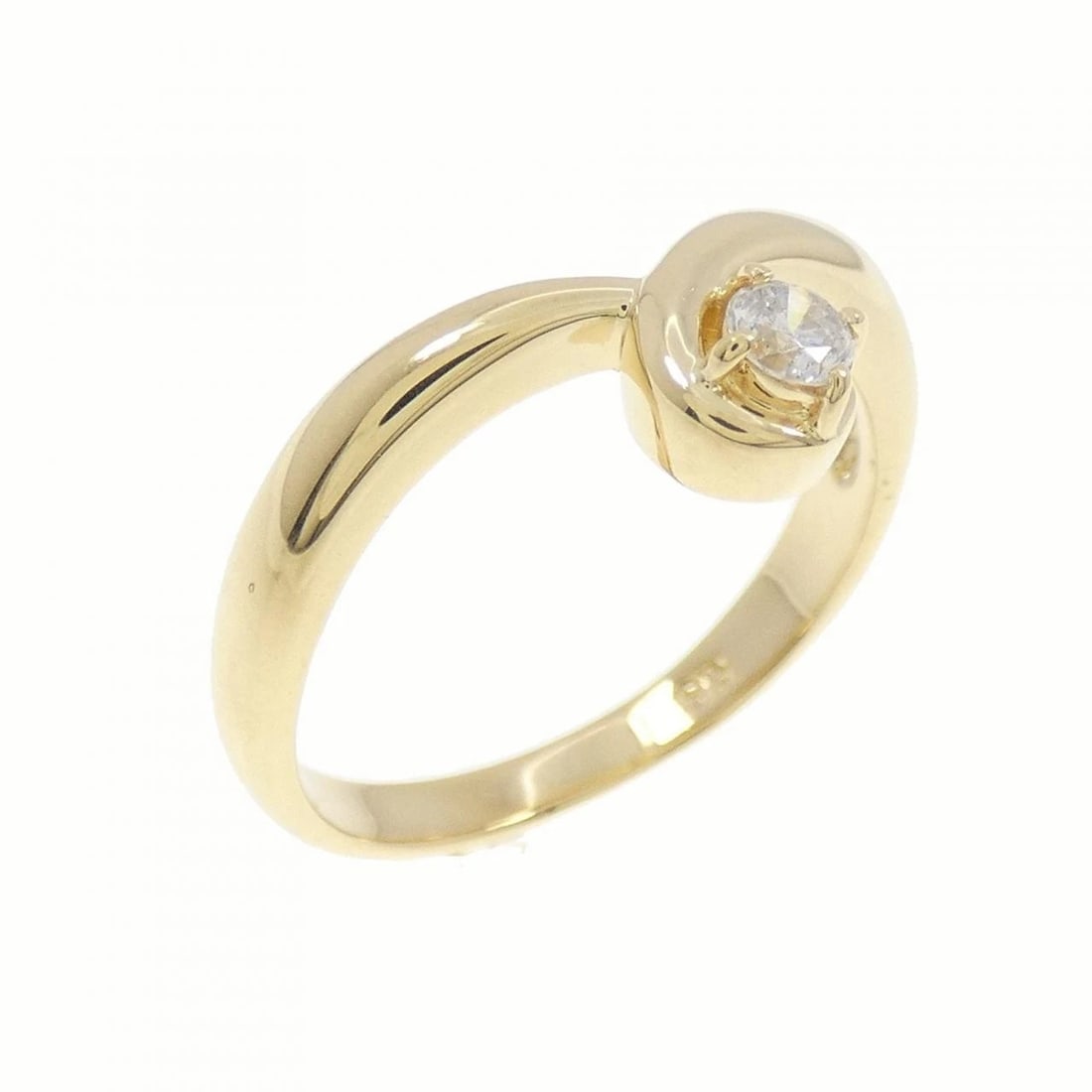K18YG SOLITAIRE DIAMOND RING: K18YG Solitaire Diamond Ring Brand: Unbranded Type: Ring Material: K18 Yellow Gold, Main Stone/Creation Solitaire Color: Yellow Gold Size: 6 US Accessories: None Accessories Notice: When p