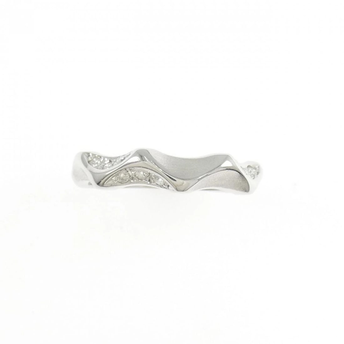 K18WG DIAMOND RING - 2