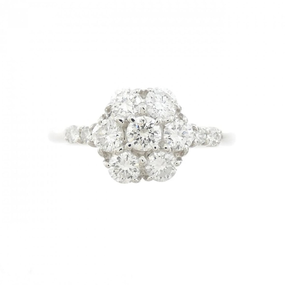 PT900 FLOWER DIAMOND RING - 2