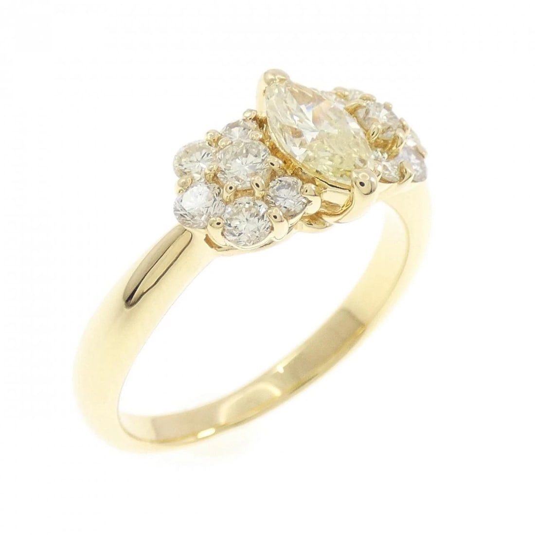 K18YG DIAMOND RING: K18YG Diamond Ring Brand: Unbranded Type: Ring Material: K18 Yellow Gold, Main Stone/Creation natural Color: Yellow Gold Size: 6.5 US Accessories: None Accessories Notice: When purchasing