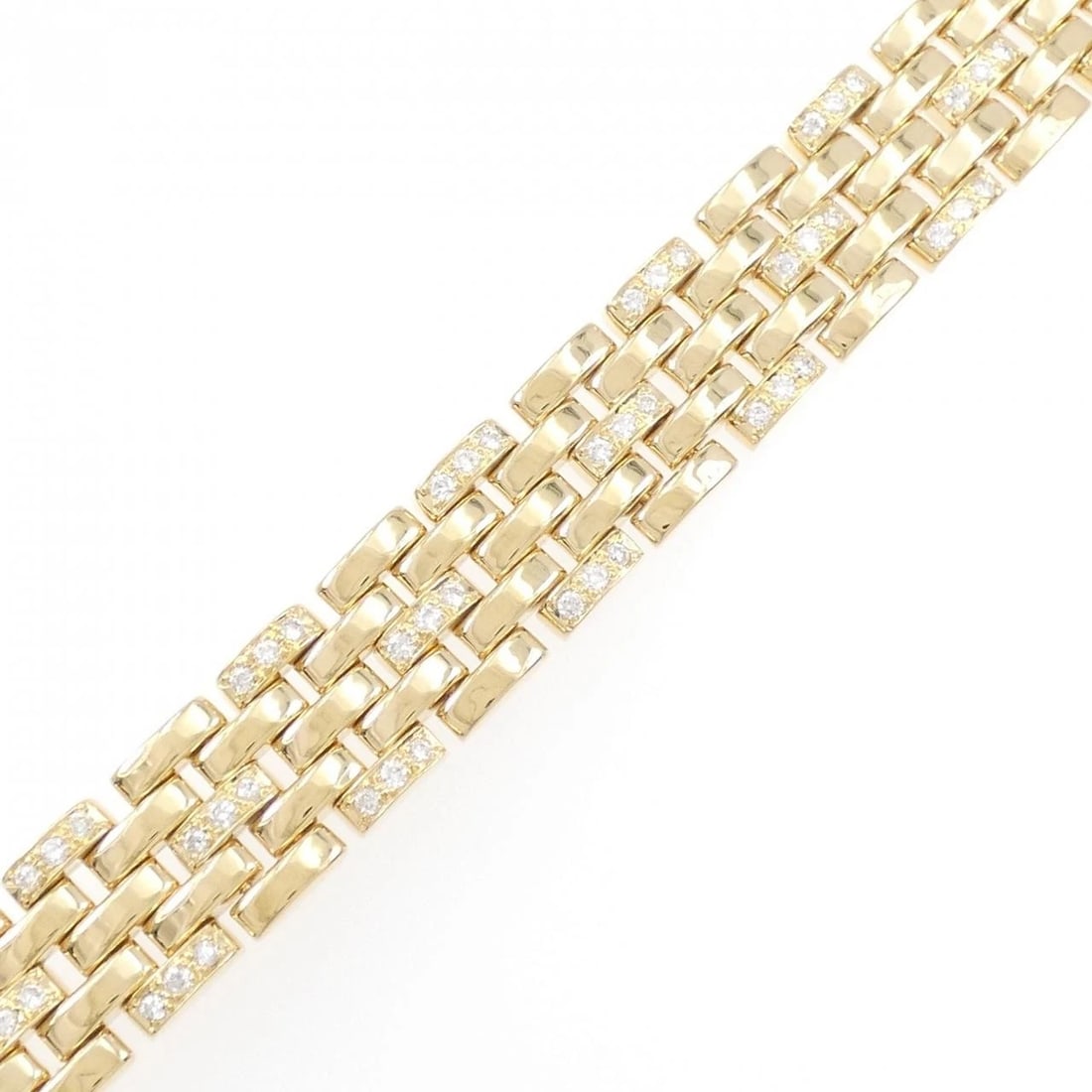 CARTIER MYON PHANTELE BRACELET: Cartier Myon Phantele Bracelet Brand: Cartier Type: Bracelet Material: 750 Yellow Gold, Main Stone/Creation Natural Color: Yellow Gold Size: ActualSize Max W: 12.9mm Size18cm Accessories: