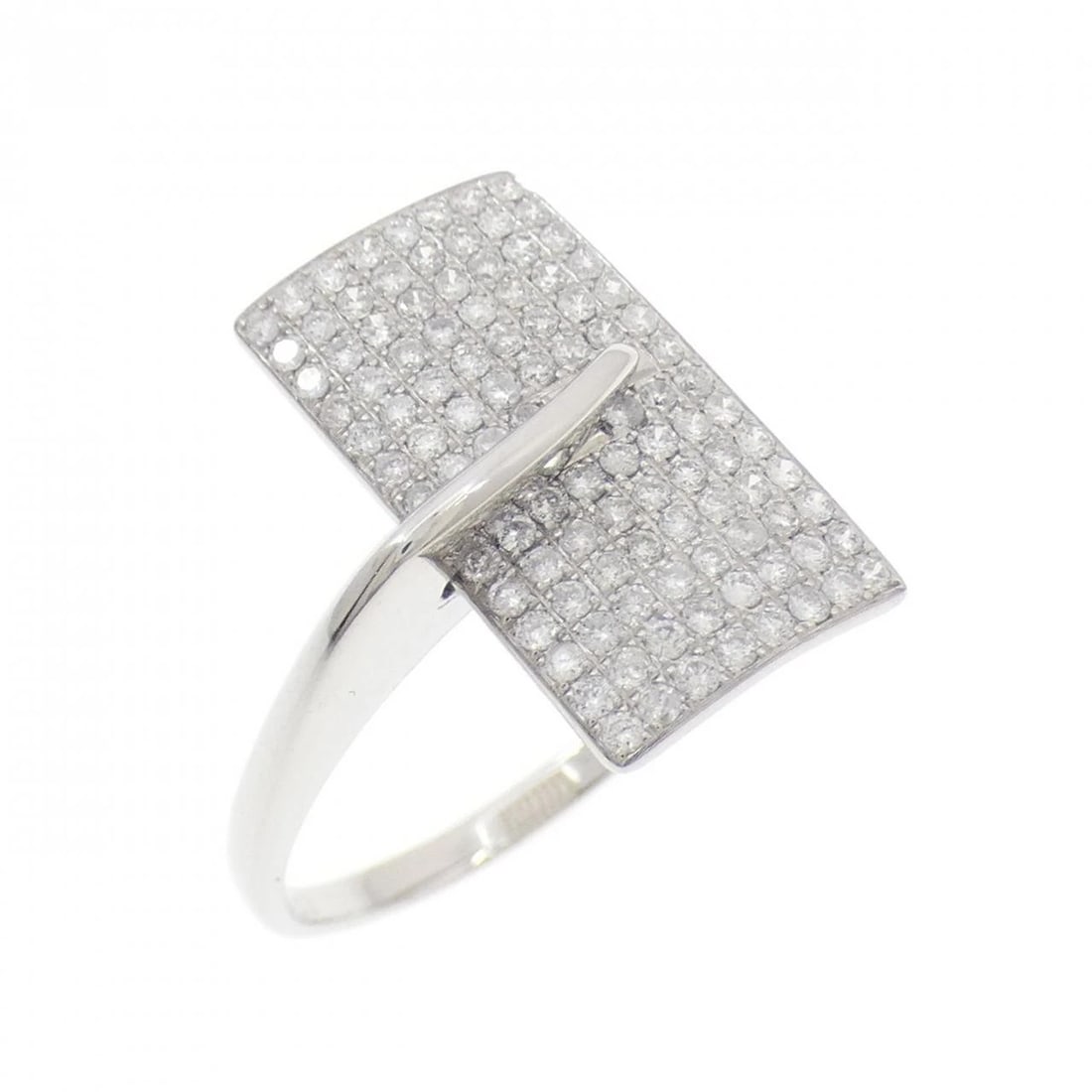 K18WG DIAMOND RING: K18WG Diamond Ring Brand: Unbranded Type: Ring Material: K18 White Gold, Main Stone/Creation Natural Color: White Gold Size: 7.5-8 US Accessories: None Accessories Notice: When purchasing