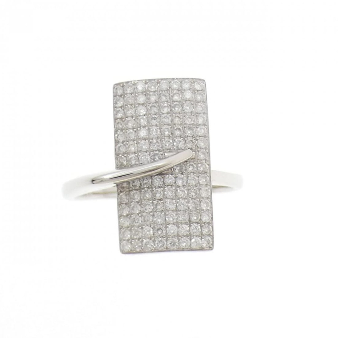 K18WG DIAMOND RING - 2