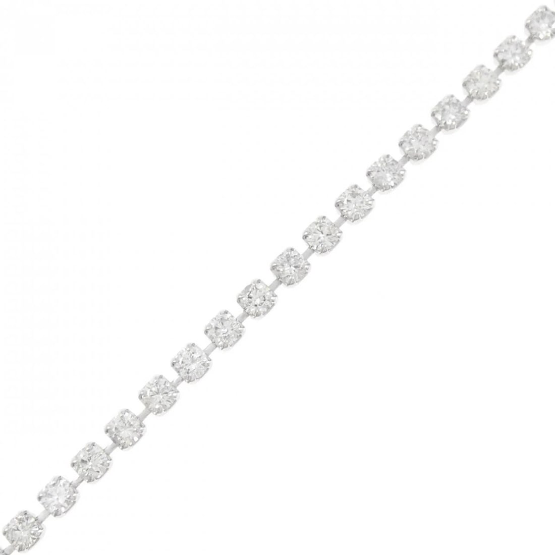 PT850 DIAMOND BRACELET: PT850 Diamond Bracelet Brand: Unbranded Type: Bracelet Material: Platinum 850, Main Stone/Creation Natural Color: None Size: 19cmActualSize Max W: 2.6mm Accessories: None Accessories Notic