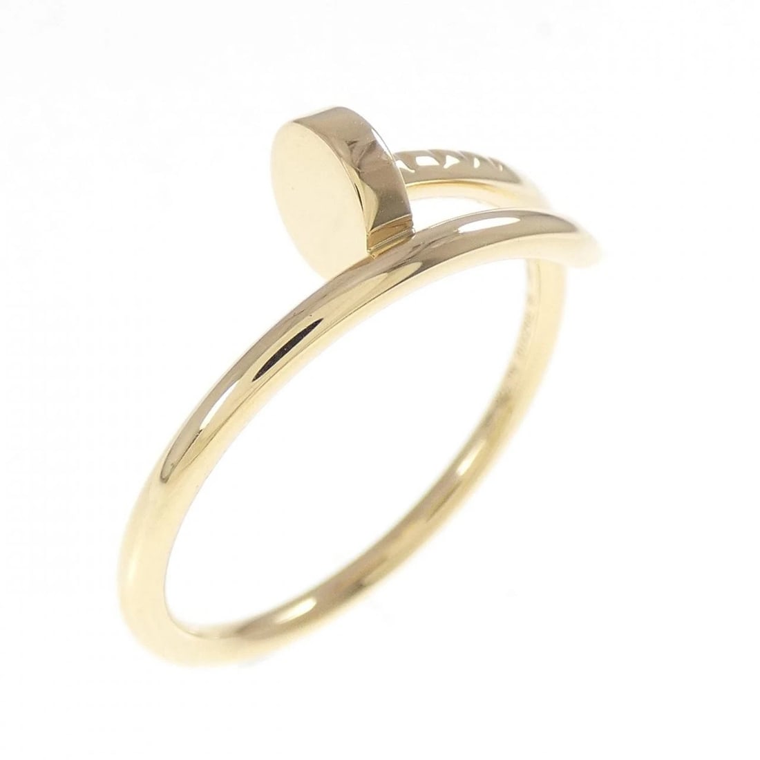 CARTIER JUSTE UN CLOU SMALL RING: Cartier Juste un Clou small ring Brand: CARTIER Type: Ring Material: 18K, Color: Gold Size: US 10 Accessories: None Accessories Notice: When purchasing pre-owned goods, please refer to the