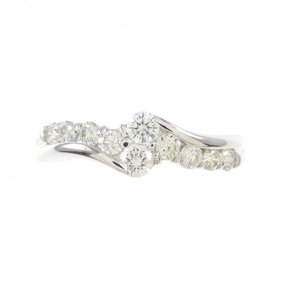 K18WG DIAMOND RING - 2