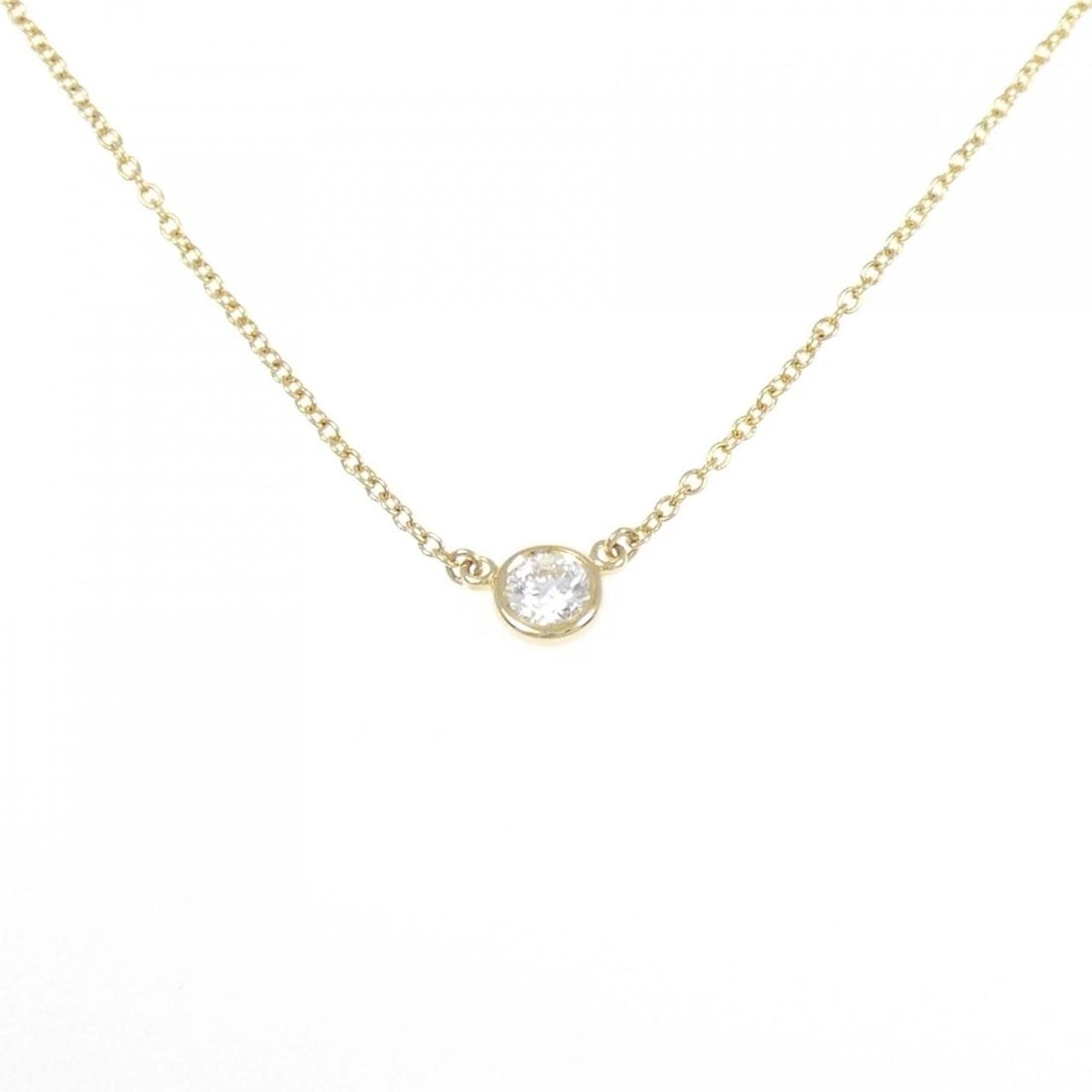 TIFFANY & CO. BY THE YARD NECKLACE: Tiffany & Co. By the Yard Necklace Brand: Tiffany Type: Necklace Material: 750 Yellow Gold, Main Stone/Creation Natural Color: Yellow Gold Size: ActualSize Diameter: 4.7mm Chain Max. W: 0.8mm
