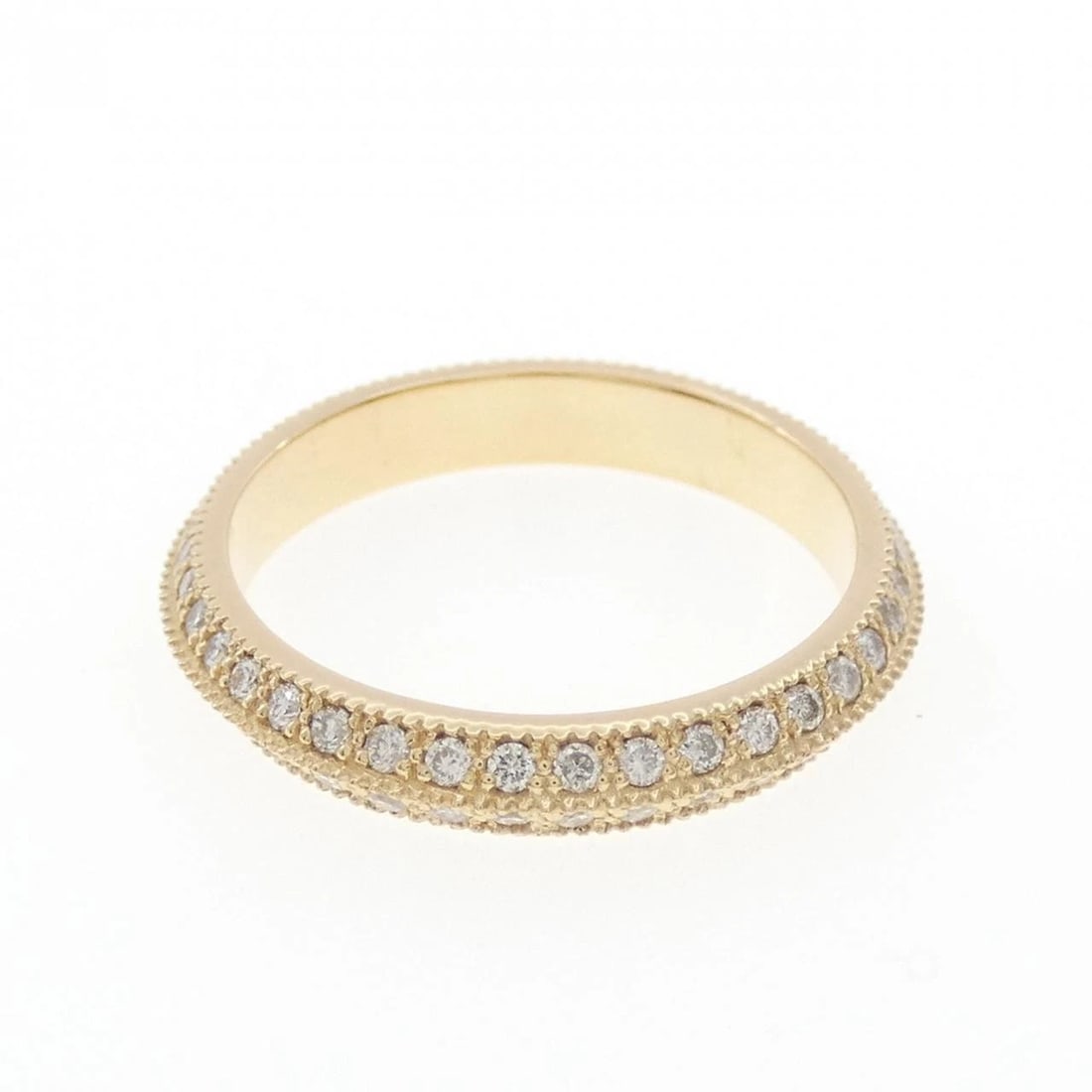 K18YG FULL ETERNITY DIAMOND RING: K18YG Full Eternity Diamond Ring Brand: Unbranded Type: Ring Material: K18 Yellow Gold, Main Stone/Creation Natural Color: Yellow Gold Size: 6 US Accessories: None Accessories Notice: When