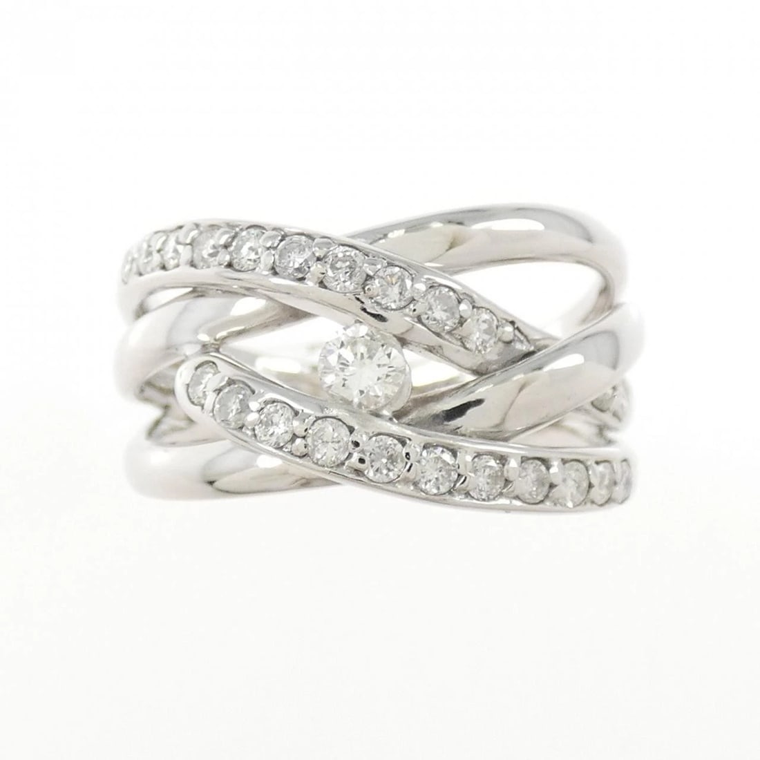 K18WG DIAMOND RING - 2