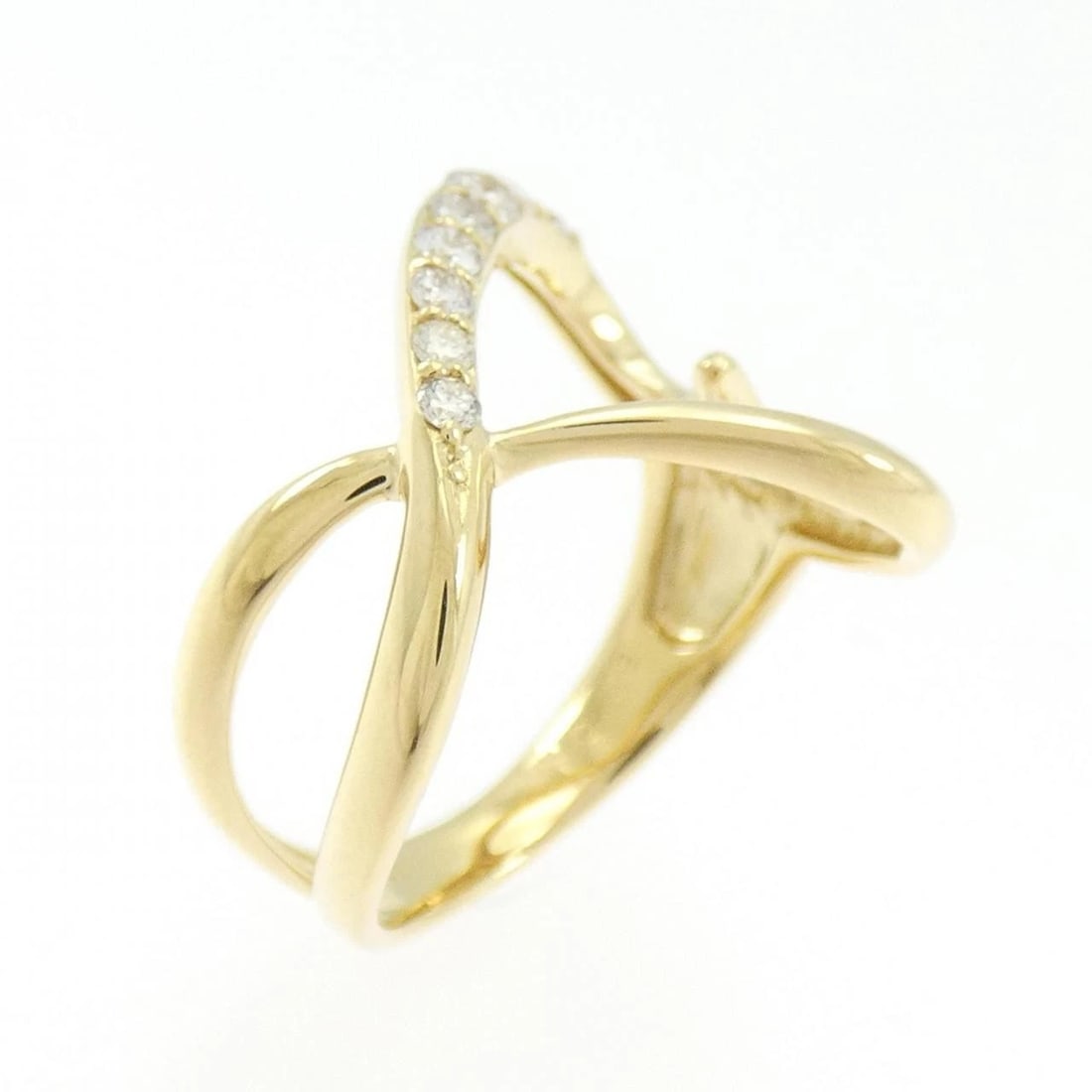K18YG HEART DIAMOND RING: K18YG Heart Diamond Ring Brand: Unbranded Type: Ring Material: K18 Yellow Gold, Main Stone/Creation Natural Color: Yellow Gold Size: 3.5 US Accessories: None Accessories Notice: When