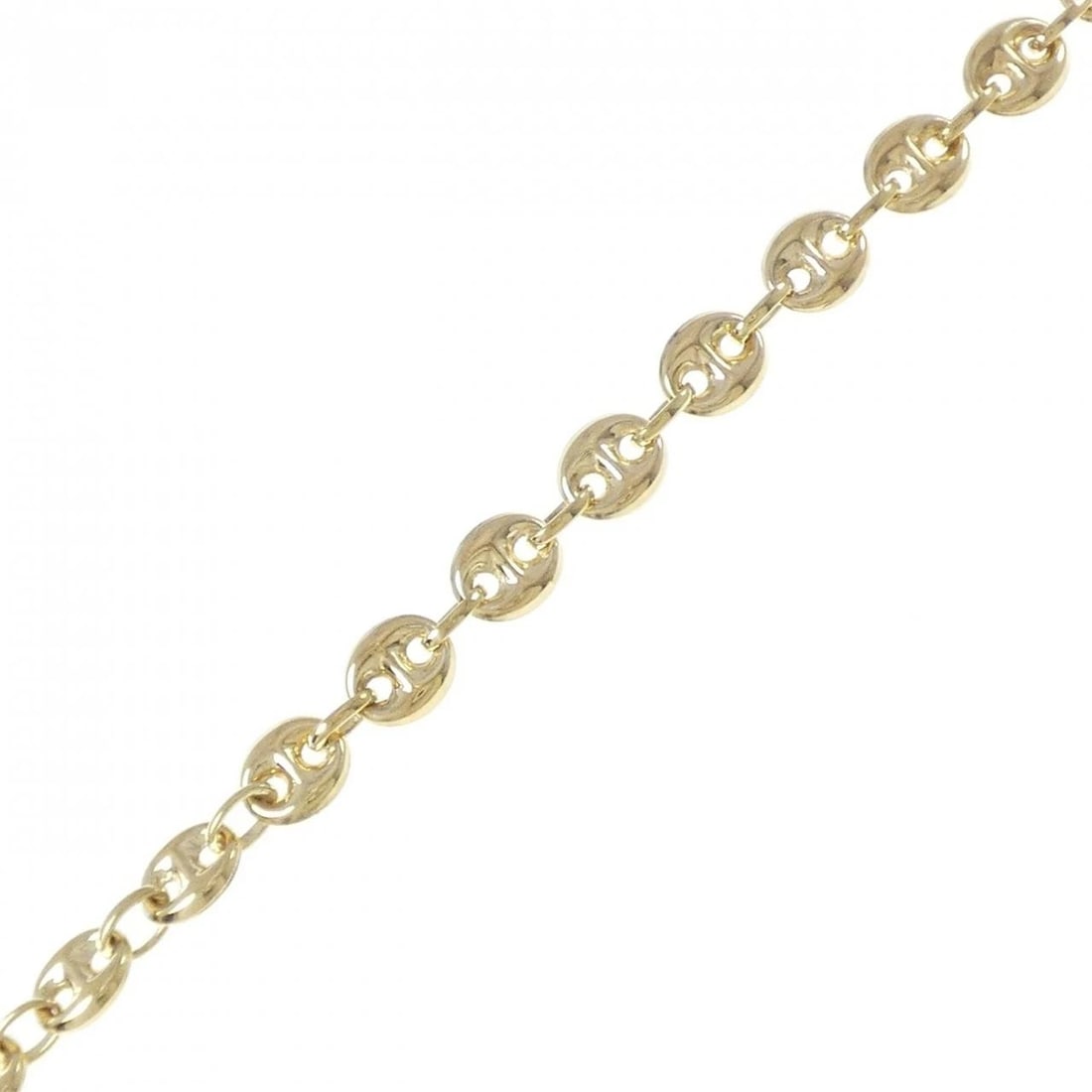 K18YG BRACELET: K18YG Bracelet Brand: Unbranded Type: Bracelet Material: K18 Yellow Gold, Color: Yellow Gold Size: 19cmActualSize Max W: 7.3mm Accessories: None Accessories Notice: When purchasing pre-owned