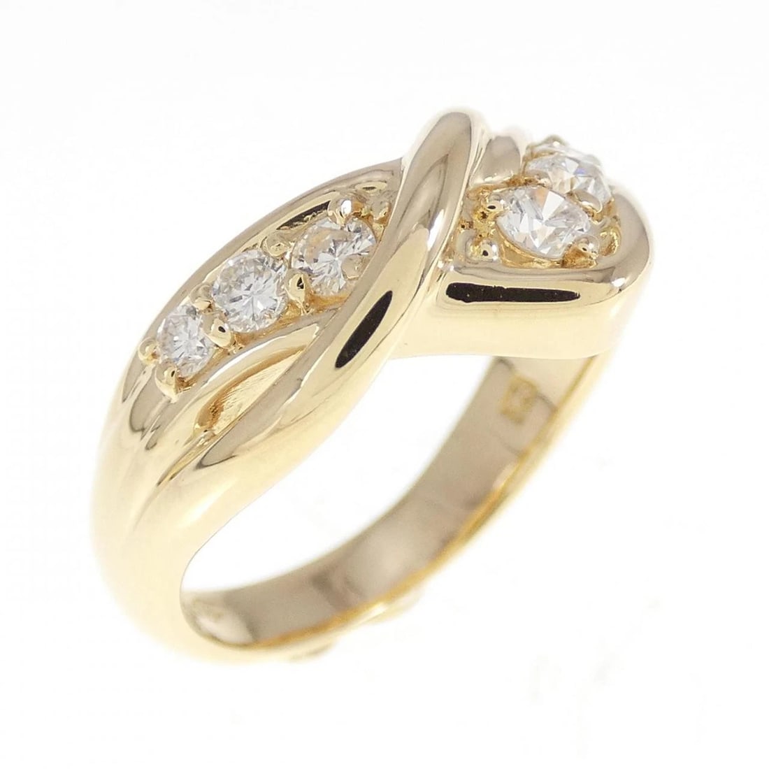 K18YG DIAMOND RING: K18YG Diamond Ring Brand: Unbranded Type: Ring Material: K18 Yellow Gold, Main Stone/Creation Natural Color: Yellow Gold Size: 6.5 US Accessories: None Accessories Notice: When purchasing