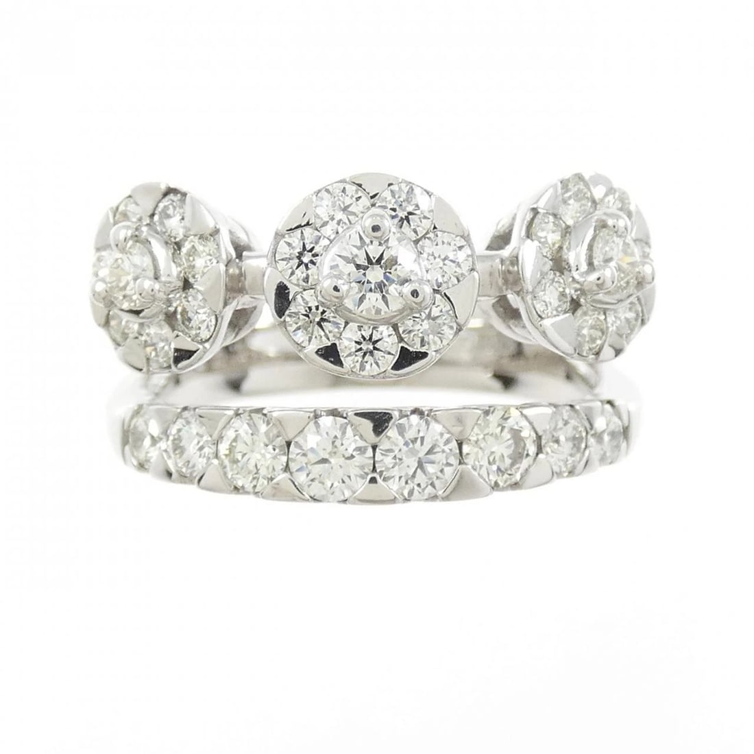 K18WG DIAMOND RING - 2