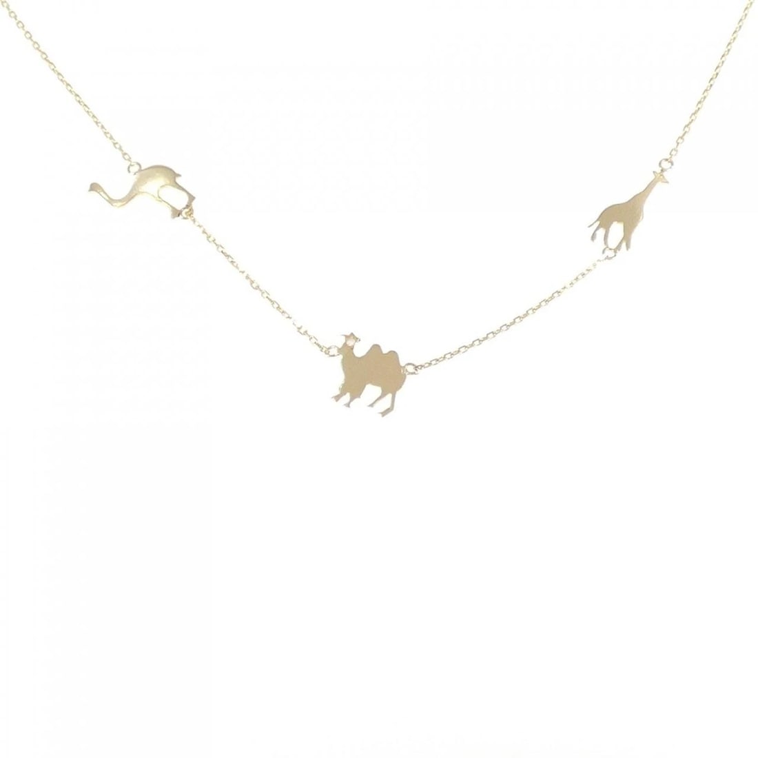 K18YG ANIMAL DIAMOND NECKLACE: K18YG Animal Diamond Necklace Brand: Unbranded Type: Necklace Material: K18 Yellow Gold, Main Stone/Creation Natural Color: Yellow Gold Size: 37cmActualSize Motif Max. W: 10.0mm Chain Max. W: